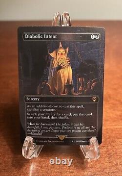 FOIL Diabolic Intent x1 Bordeless NM MTG Lord Of The Rings Magic The Gathering