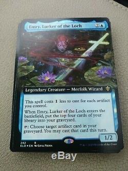 NM English MTG M Extended Art Lurker of the Loch Emry Throne Of Eldraine 