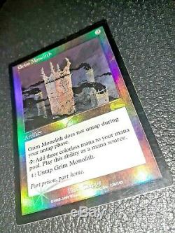 FOIL MTG Grim Monolith Urza's Legacy Magic the Gathering DAMAGED CREASED