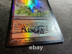 FOIL WOODED FOOTHILLS (JUDGE) Promo Magic MTG MP/LP CARD! SIGNED! ROB ALEXANDER