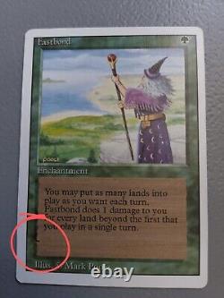 Fastbond Misprint Revised LP MTG Magic The Gathering Reserve List