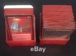 Foil Legacy Burn MTG Magic Deck Box Double Sleeved Extra Flex Cards