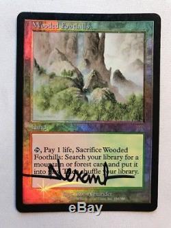 Foil, Wooded Foothills, Onslaught, Signed, MP-HP