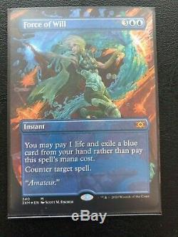 Force Of Will Borderless Foil MTG Double Masters