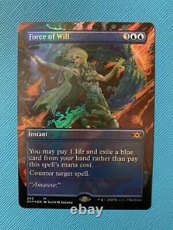 Force of Will BORDERLESS FOIL M/NM Double Masters MTG