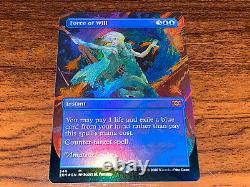 Force of Will Full Art Borderless FOIL Double Masters VIP Unplayed x1