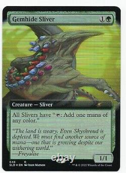 Gemhide Sliver Secret Lair foil extended art mtg magic the gathering