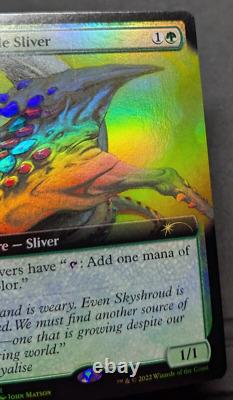 Gemhide Sliver Secret Lair foil extended art mtg magic the gathering