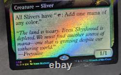 Gemhide Sliver Secret Lair foil extended art mtg magic the gathering