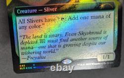 Gemhide Sliver Secret Lair foil extended art mtg magic the gathering