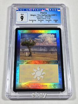 Graded FOIL Plains #333 CGC 9 MINT QUAD+ (9, 9, 9, 9.5) Odyssey 2001 MTG Vintage