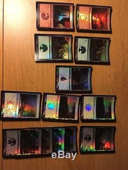 HUGE 1100+ MtG Foil Basic Land Lot Old Sets Great Investment Beta 9th + Promos