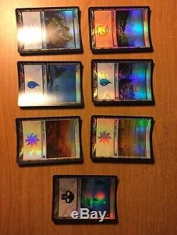 HUGE 1100+ MtG Foil Basic Land Lot Old Sets Great Investment Beta 9th + Promos