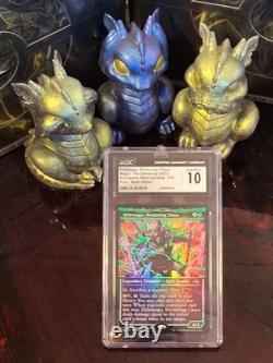 Hidetsugu Devouring Chaos Neon Green Kamigawa Neon Dynasty Foil CGC / PSA 10