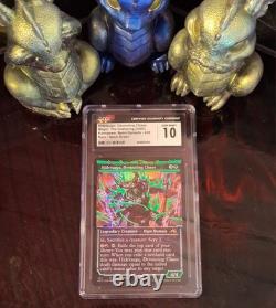 Hidetsugu Devouring Chaos Neon Green Kamigawa Neon Dynasty Foil CGC / PSA 10