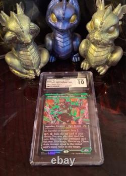 Hidetsugu Devouring Chaos Neon Green Kamigawa Neon Dynasty Foil CGC / PSA 10