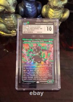Hidetsugu Devouring Chaos Neon Green Kamigawa Neon Dynasty Foil CGC / PSA 10