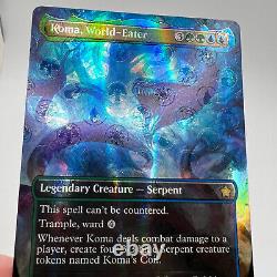 Koma, World-Eater Borderless MANA FOIL Mint MTG Foundations