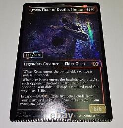 Kroxa Titan of Death's Hunger Serialized foil #337 MISPRINT CRIMPED