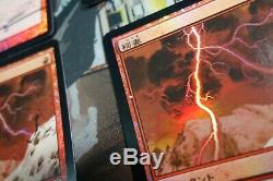 Lightning Bolt JAPANESE FOIL Artist Signed PLAYSET Burn Red x1 Mtg Magic #B931