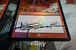 Lightning Bolt JAPANESE FOIL Artist Signed PLAYSET Burn Red x1 Mtg Magic #B931