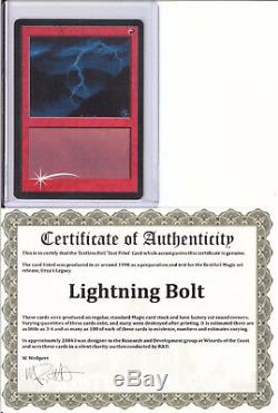 Lightning Bolt Textless Foil Test Print Mtg Magic The Gathering