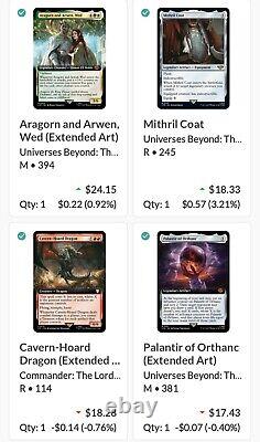 Lot Of 85 Mtg Lotr Tcg! Worth $1,400+? All Cards Nmob! Legendary, Foil, More