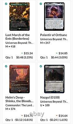 Lot Of 85 Mtg Lotr Tcg! Worth $1,400+? All Cards Nmob! Legendary, Foil, More