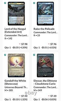 Lot Of 85 Mtg Lotr Tcg! Worth $1,400+? All Cards Nmob! Legendary, Foil, More