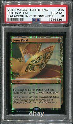 Lotus Petal Aether Revolt Kaladesh Inventions Foil PSA 10 Masterpiece MTG bgs