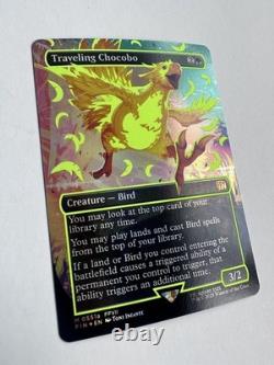 MAGIC THE GATHERING Traveling Chocobo NEON INK YELLOW NM FOIL FRESH NEW