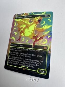 MAGIC THE GATHERING Traveling Chocobo NEON INK YELLOW NM FOIL FRESH NEW