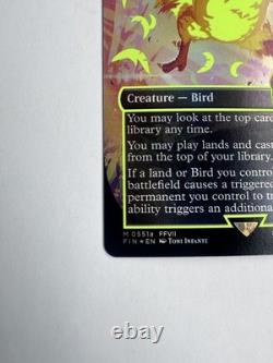 MAGIC THE GATHERING Traveling Chocobo NEON INK YELLOW NM FOIL FRESH NEW
