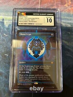 MANA CRYPT NEON INK BLUE #17C 0017c BORDERLESS FOIL CGC 10 2023 MTG