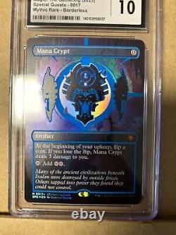 MANA CRYPT NEON INK BLUE #17C 0017c BORDERLESS FOIL CGC 10 2023 MTG
