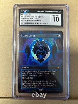 MANA CRYPT NEON INK BLUE #17C 0017c BORDERLESS FOIL CGC 10 2023 MTG