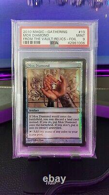 MOX DIAMOND FOIL PSA 9 Magic The Gathering MtG From The Vault Relics Card
