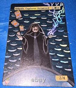 MTG ALTERED 1X FOIL Selvala Explorer Returned magic the gathering hand painted