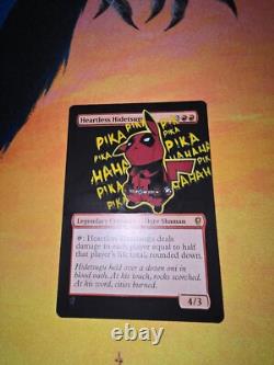 MTG ALTERED 1X Heartless Hidetsugu magic the gathering hand paint Pika DEADPOOL