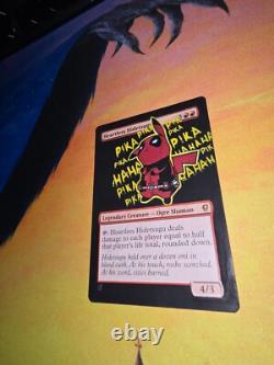 MTG ALTERED 1X Heartless Hidetsugu magic the gathering hand paint Pika DEADPOOL