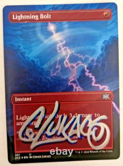 MTG ARTIST PROOF WITH SKETCH FOIL Lightning Bolt SIGNED BY CHUCK OFFERS