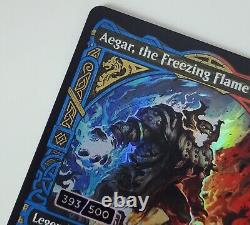 MTG Aegar, the Freezing Flame Serial Numbered Serialized Uncommon Foil 161 NM