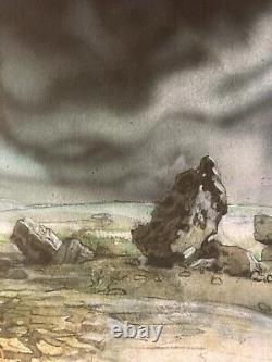 MTG? Artist Signed PLAINS-Rocks ART PRINT & CARD? Tempest NM/M 1997 T. Nielsen Art