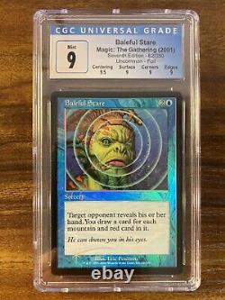 MTG? BALEFUL STARE FOIL? 7th Edition CGC Quad 9's+ MINT UNCOMMON Sorcery LOW POP