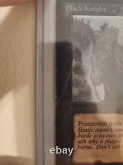 MTG Black Knight Beta Magic The Gathering HP Damaged With Crease