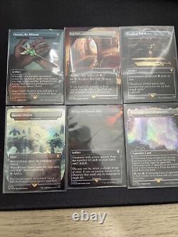 MTG Box Topper Set RARE Glittering, Shards, Bridge, Bag End ALL FOIL Sleeved, NM