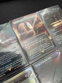 MTG Box Topper Set RARE Glittering, Shards, Bridge, Bag End ALL FOIL Sleeved, NM