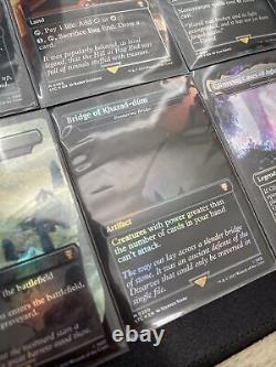 MTG Box Topper Set RARE Glittering, Shards, Bridge, Bag End ALL FOIL Sleeved, NM