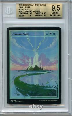 MTG? COMMAND TOWER Full Art FOIL? SLD PixelLands v 02 BGS 9.5 (9.5, 9, 9.5, 9.5)