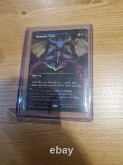 MTG Demonic Tutor (Borderless) FOIL CMM Commander Masters NM